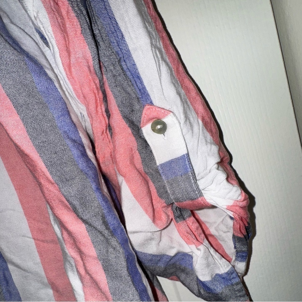 Ruby Rd Striped Button-Up Shirt. Flowy size Petite XL. VGUC - Picture 3 of 9